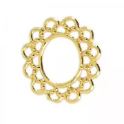 Intercalaire ovale baroque 16 mm doré HQ