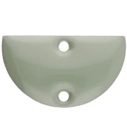 Intercalaires en métal - demi-lune 2 trous résine époxy 10x17 mm Vert Jade x6