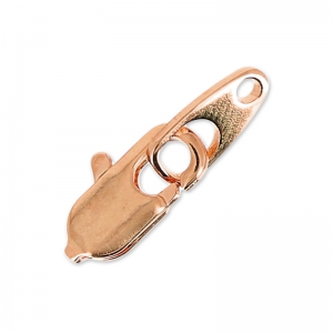 Fermoir mousqueton 10 mm doré rose x1