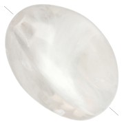 Perles plates irrégulières 18x13 mm en acrylique - Ivoire marbré x10