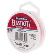 Fil élastique Elasticity 1 mm - Doré rose satiné x5m
