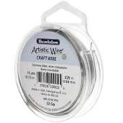 Fil rond 0.64 mm Artistic Wire - Acier inoxydable 304 x13.7m