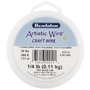 Fil rond 0.41 mm Artistic Wire - Acier inoxydable 304 x111m