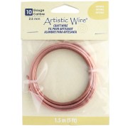 Fil de cuivre rond 2.6 mm Artistic Wire anti-ternissement - Naturel x1.5m