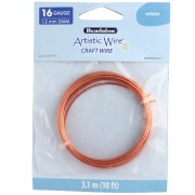 Fil de cuivre rond 1.3 mm Artistic Wire - Naturel Anti-ternissement x3.1m|raw }}