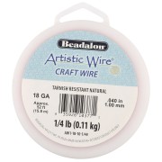 Fil de cuivre rond 1 mm Artistic Wire - Naturel Anti-ternissement x15.8m
