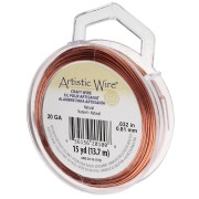 Fil de cuivre rond 0.81 mm Artistic Wire - Naturel Anti-ternissement x13.7m|raw }}