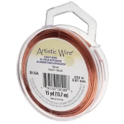 Fil de cuivre rond 0.81 mm Artistic Wire - Naturel Anti-ternissement x13.7m