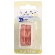 Fil de cuivre rond 0.64 mm Artistic Wire - Naturel Anti-ternissement x7.3m|raw }}