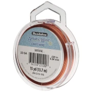 Fil de cuivre rond 0.64 mm Artistic Wire - Naturel Anti-ternissement x13.7m