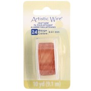Fil de cuivre rond 0.51 mm Artistic Wire - Naturel Anti-ternissement x9.1m|raw }}