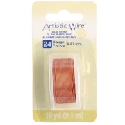 Fil de cuivre rond 0.51 mm Artistic Wire - Naturel Anti-ternissement x9.1m