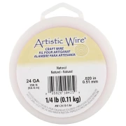 Fil de cuivre rond 0.51 mm Artistic Wire - Naturel Anti-ternissement x62.4m