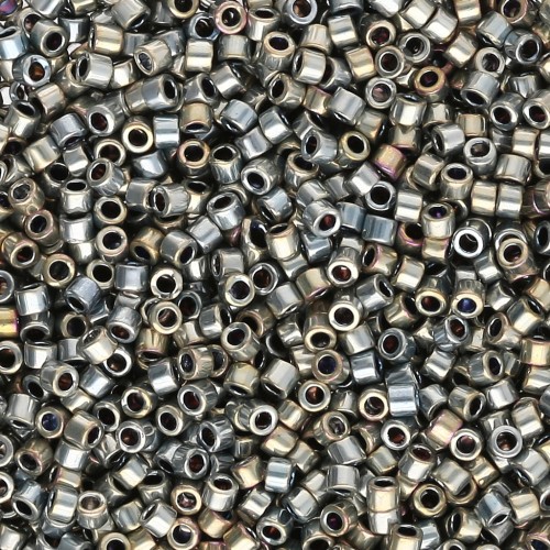 Miyuki Delica 11/0 DB0546 - Silver Gold Iris (Palladium Plated AB) x5g