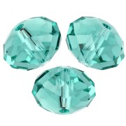 Perle ronde aplatie PureCrystal 5040 8 mm - Reinvented Caribbean Green