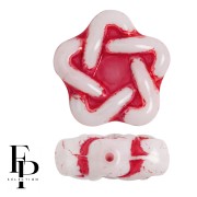 Perles en verre étoile Elégant Star 12 mm - Aurora Red x10