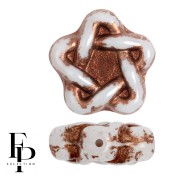 Perles en verre étoile Elégant Star 12 mm - Copper Gold Bronze x10