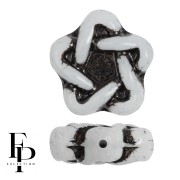 Opaque White - Perles en verre étoile Elégant Star 12 mm - Jet x10 Perles en verre étoile Elégant Star 12 mm - Jet x10