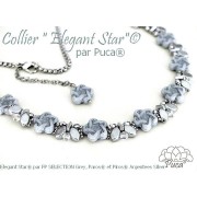 Perles en verre étoile Elégant Star 12 mm - Lemon x10