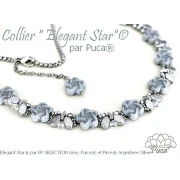 Perles en verre étoile Elégant Star 12 mm - Lemon x10