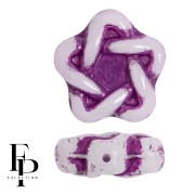 Opaque White - Perles en verre étoile Elégant Star 12 mm - Violet x10 Perles en verre étoile Elégant Star 12 mm - Violet x10