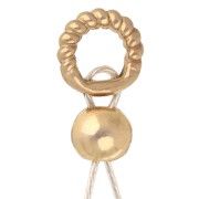 Anneaux de protection torsadé 5 mm pour fil cablé 0.7 mm - Acier inox 316L Doré x4