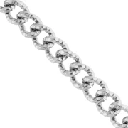 Chaine maille Gourmette texturé 8 mm - Acier inoxyadable 304 x50cm