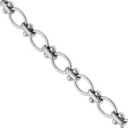 Chaine maille Fantaisie 7.6 mm - Acier inoxydable 304 x50cm