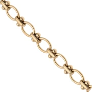 Chaine maille Fantaisie 7.6 mm - Acier inoxydable 304 Doré x50cm