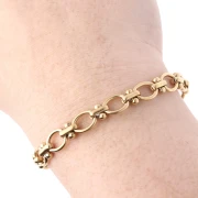 Chaine maille Fantaisie 7.6 mm - Acier inoxydable 304 Doré x50cm