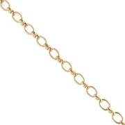 Chaine maille Fantaisie 7 mm - Acier inoxydable 304 Doré x50cm