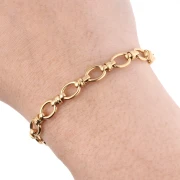 Chaine maille Fantaisie 7 mm - Acier inoxydable 304 Doré x50cm