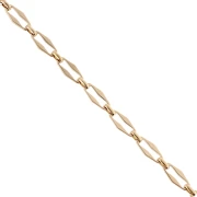 Chaine maille fantaisie 7 mm - Acier inoxydable 304 Doré x50cm