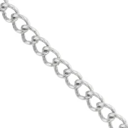 Chaîne maille Rombo striée 6 mm - Acier inoxydable 316L x1m