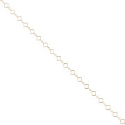 Chaine maille Fantaisie trèfle alternée 4.2 mm - Gold filled (or laminé) x20cm