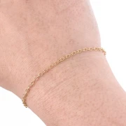 Chaine maille Forçat torsadé 2.3 mm - Gold filled (or laminé) x20cm