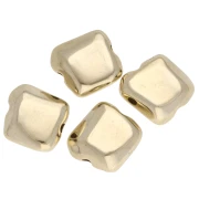 Perle nuggets irrégulière 11x10 mm - Doré à l'or fin x1