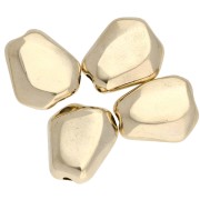 Perle nuggets irrégulière 13x11 mm - Doré à l'or fin x1