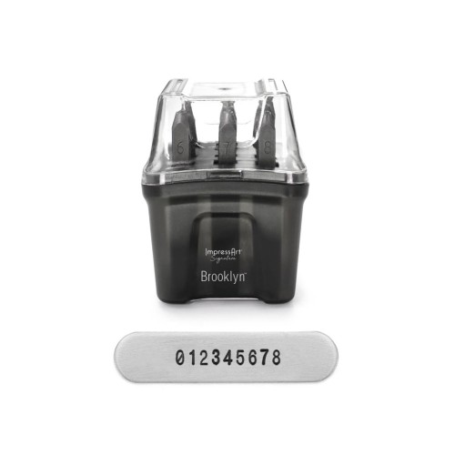 Poinçons ImpressArt Signature 3 mm pour acier - Chiffres de 0 a 8 - Brooklyn x9