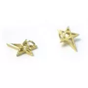 Intercalaire étoile 2 anneaux 11 mm doré satiné x1