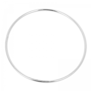 Bracelet jonc 67 mm rhodié x1