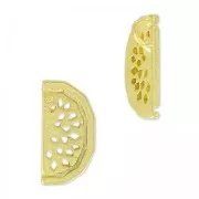 Breloque pastèque 13 mm doré satiné x1