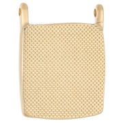 Pendentif intercalaire rectangle ethnique 24x18 mm - Doré à l'or fin - Rose