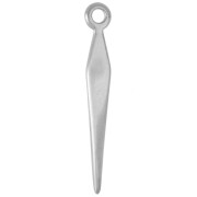 Pendentif pointe 24x3 mm effet torsadé - Placage Argent fin vieilli x1