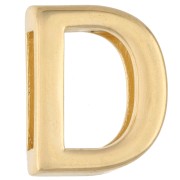 Poussoir lettre alphabet 15x12 mm - D - pour lacet 10 mm - Doré à l'or fin x1|raw }}