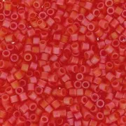 Miyuki Delica 15/0 DBS0856 - Mat Transparent Red Orange AB x5g