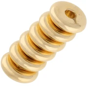 Perles rondelles lisses 10 mm - Doré à l'or fin x5