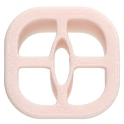 Emporte-pièce carré arrondi évidé 21 mm en polymère biodégradable - Beige x1