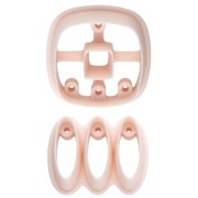 Set d'emportes-pièce boucles d'oreille pendantes en polymère biodégradable - Beige|raw }}