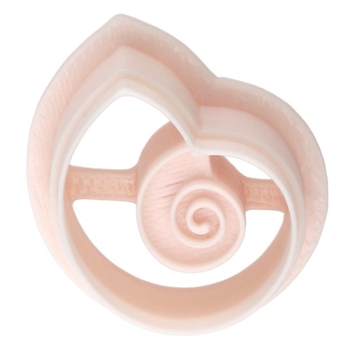 Emporte-pièce escargot coquillage 18x15 mm en polymère biodégradable - Beige x1